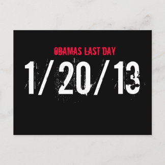 OBAMAS LETZTEN TAG, 20.01.13 POSTKARTE