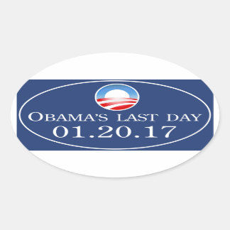 Obamas "Letzter Tag 2017" Ovaler Aufkleber