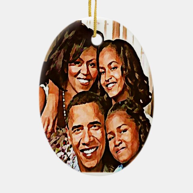 Obamas Liebe_ Keramik Ornament (Hinten)