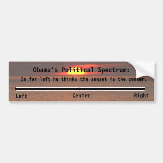 Obamas politisches Spektrum Autoaufkleber