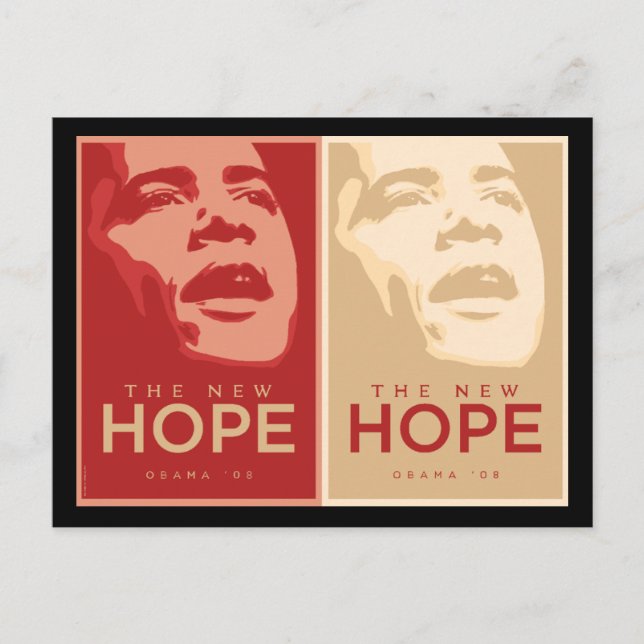 Obamas Postkarte "Die neue Hoffnung" (Vorderseite)