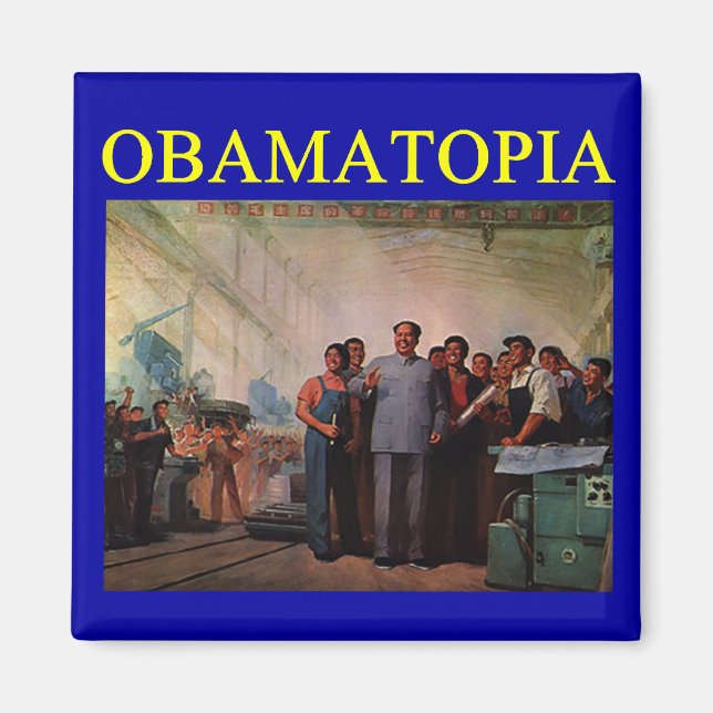 OBAMATOPIA Anti-obama-Design Magnet (Vorne)