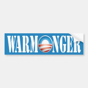 ObamaWarmonger Autoaufkleber