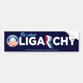 Obamny Oligarchie-Autoaufkleber Autoaufkleber