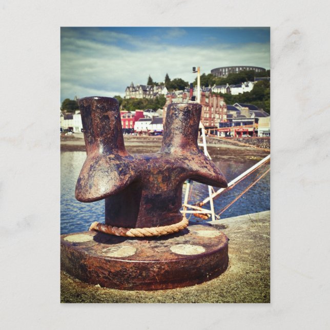 Oban Harbor Postkarte (Vorderseite)