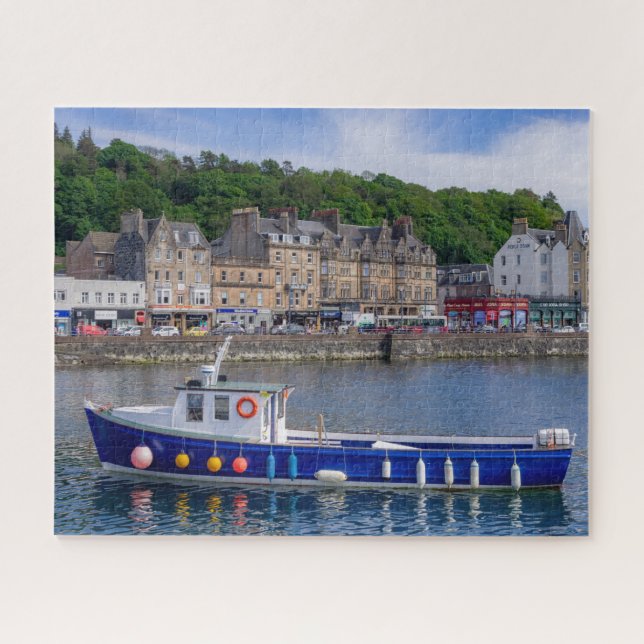 Oban Port Scotland Fishing Boat Sea Travel Puzzle (Horizontal)