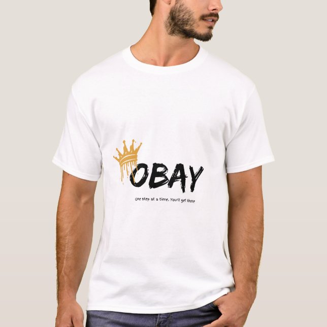 "OBAY" Fett Grafischer Männer-T - Shirt (Vorderseite)