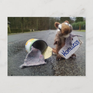 obdachlos postkarte