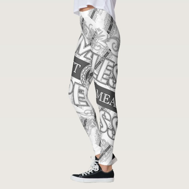 Obdachlose Gemein kein hoffnungsloses B&W Leggings (Links)