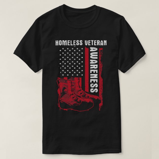 Obdachlose Veteranen Obdachlose Veteran Awareness  T-Shirt (Design vorne)