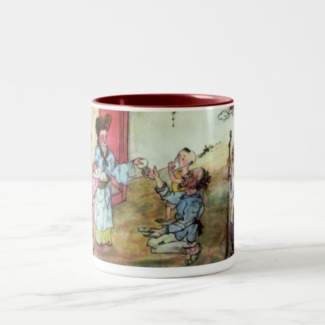 Obdachlosen-Tasse Zweifarbige Tasse (Mittel)