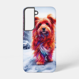 Obdachloser Hund im kalten schneebedeckten urbanen Samsung Galaxy Hülle