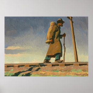 Obdachloser Mann von Maynard Dixon Poster