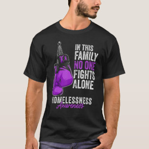 Obdachlosigkeit Aufklärung Month Gloves Lila Band T-Shirt