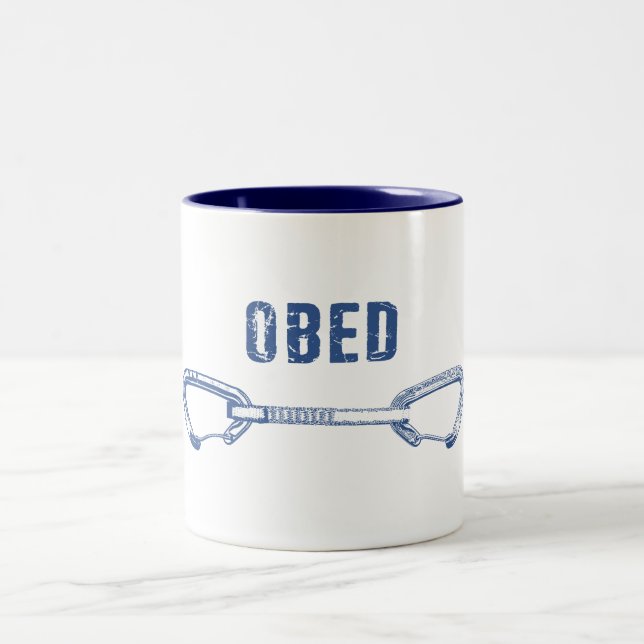 Obed Rock Climbing Quickdraw Zweifarbige Tasse (Mittel)