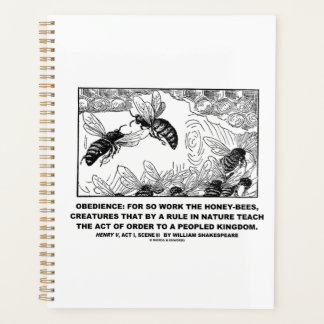 Obedience Work Honey Bees Henry V Shakespeare Planer