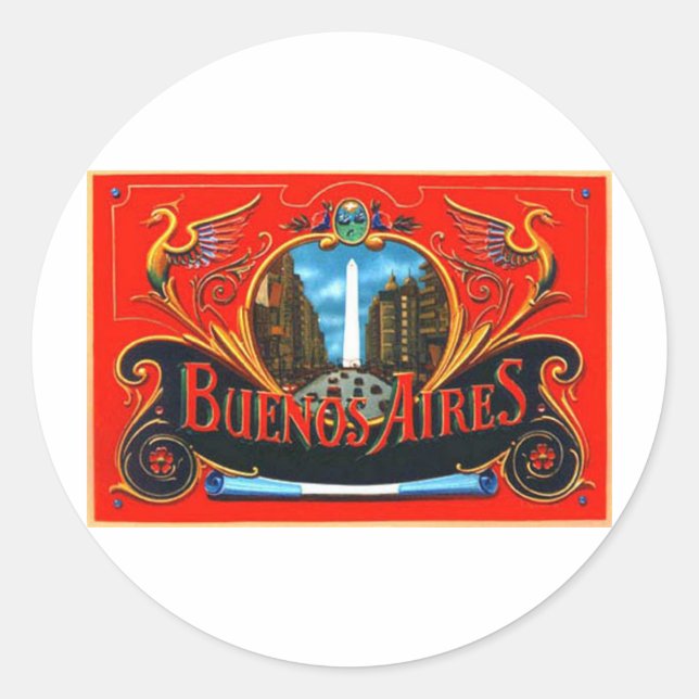 Obelisco firulete runder aufkleber (Vorderseite)