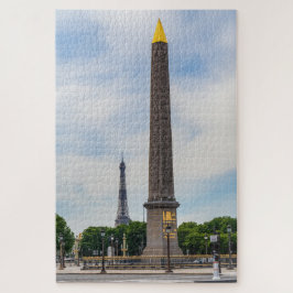 Obelisk and Eiffel Tower from la Concorde - Paris Puzzle
