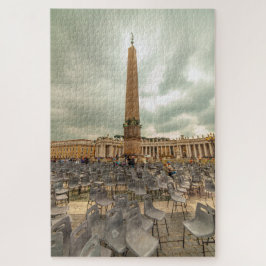 Obelisk mit Stühlen, Petersplatz, Rom, Italien Puzzle