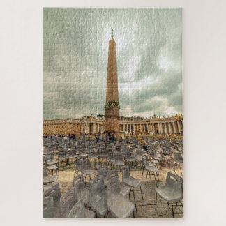 Obelisk mit Stühlen, Petersplatz, Rom, Italien Puzzle