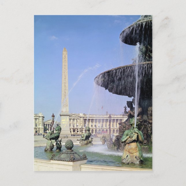 Obelisk, ursprünglich aus Luxor, wurde 1836 errich Postkarte (Vorderseite)