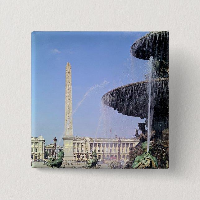 Obelisk, ursprünglich von Luxor, im Jahre 1836 Button (Vorderseite)