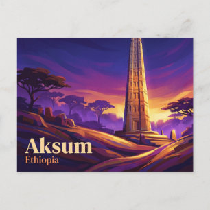 Obelisk von Axum Äthiopien Postkarte