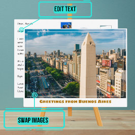 Obelisk von Buenos Aires Argentinien Postkarte