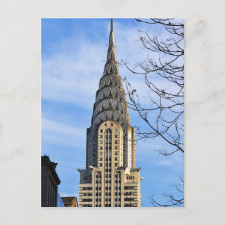 Oben am Chrysler-Gebäude, seltene Bäume Postkarte
