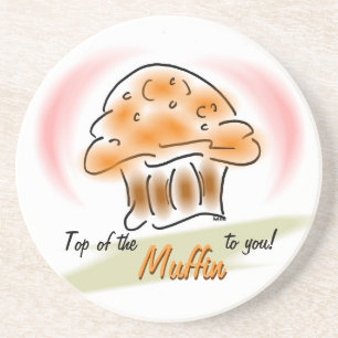 Oben am Muffin-Untersetzer Sandstein Untersetzer