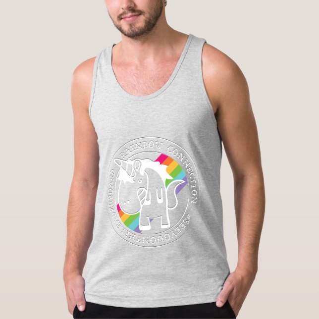 Oben der Rainbow-Connection T-Shirt (Vorderseite)