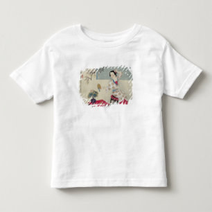 Oben morgens ankleiden kleinkind t-shirt