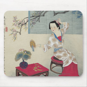 Oben morgens ankleiden mousepad