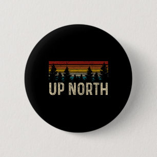 Oben Norden Vintage Wandern Natur Camping Alaska P Button