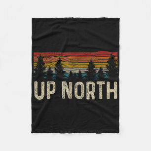 Oben Norden Vintage Wandern Natur Camping Alaska P Fleecedecke