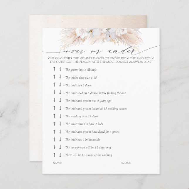 Oben oder unter Brautparty (Vorne/Hinten)