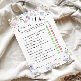 Oben oder unter dem Spiel | Baby Shower Game