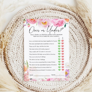 Oben oder unter dem Spiel   Baby Shower Game