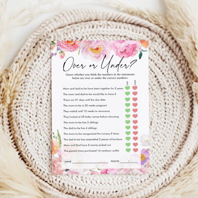 Oben oder unter dem Spiel | Baby Shower Game (Von Creator hochgeladen)