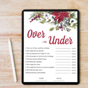 Oben oder unter Weihnachten Brautparty Einladung