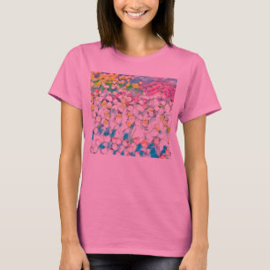 Oben (rosa) mit schwebendem Effekt T-Shirt