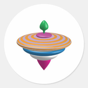 Oben Runder Aufkleber