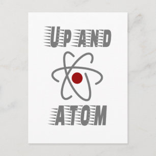 Oben und ATOM, Science Spaß Funny Postkarte