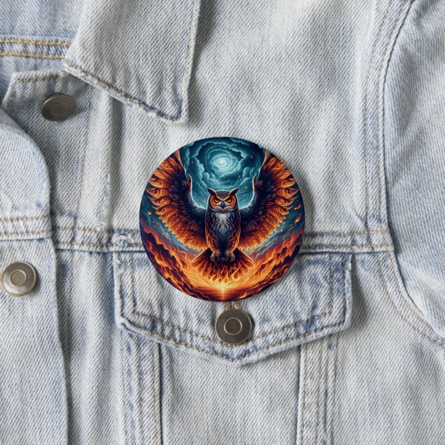 Oben und unten - Wise Owl Art Button (Beispiel)