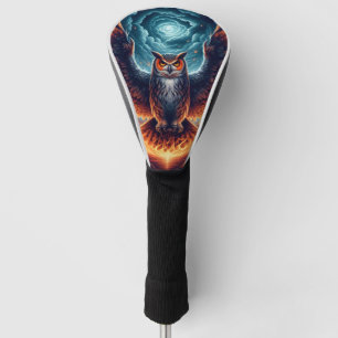 Oben und unten - Wise Owl Art Golf Headcover