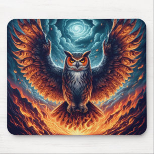 Oben und unten - Wise Owl Art Mousepad