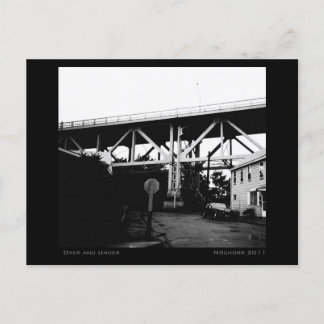 Oben und unter städtischen Industriegebieten Postkarte