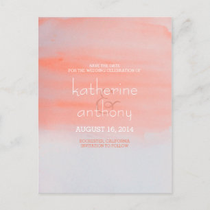 Ober-Aquarell Save the Date Ankündigungspostkarte