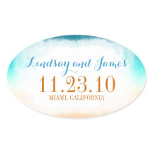 Ober-Blau-Vanille-Hochzeitsticker