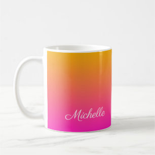 Ober-gelb und rosa Gradienten Kaffeetasse